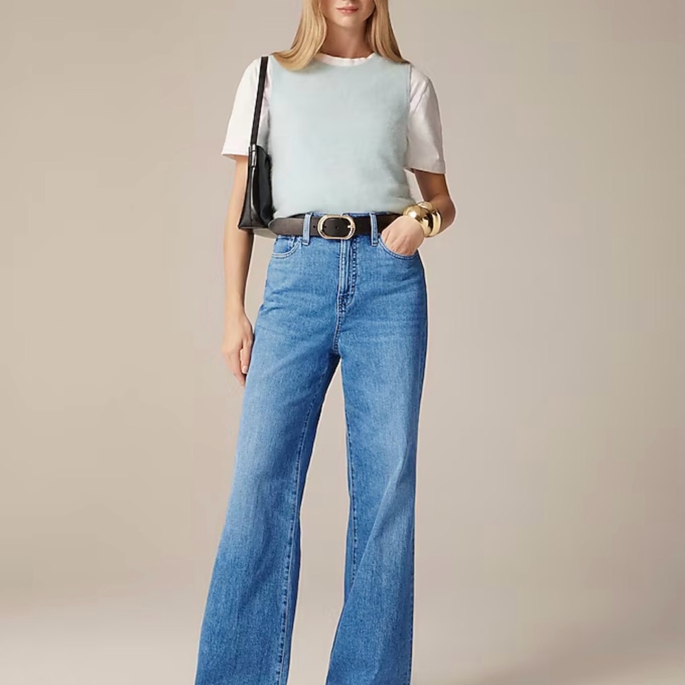 J. Crew Blue Wide Leg Jeans
